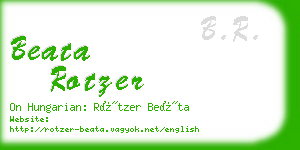beata rotzer business card